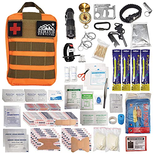 Sirius Premium 250 Piece Molle Survival & First Aid Kit - Outdoor