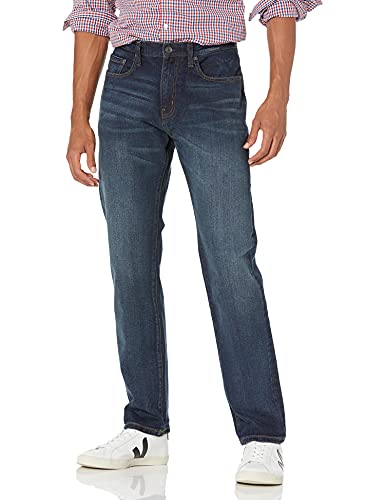 Amazon Essentials Men's Athletic-Fit Stretch Jean, Dark Wash, 32W x 33L
