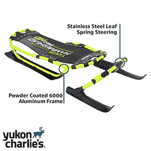 Load image into Gallery viewer, Yukon Hammerhead Pro HD Steerable Snow Sled with Aluminum Frame , Green ,51&quot; x 22.5&quot;
