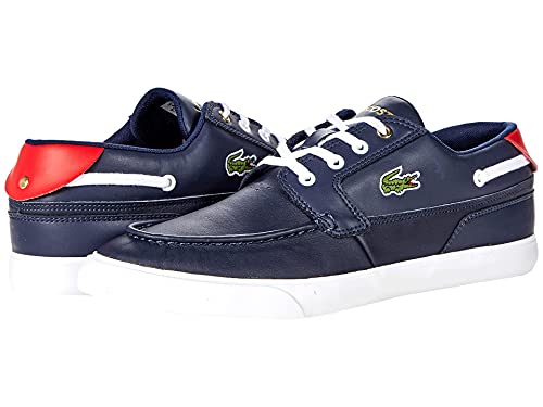 Lacoste Men's Bayliss Deck Shoes Boat, Navy/White/RED, 7