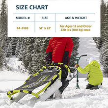 Load image into Gallery viewer, Yukon Hammerhead Pro HD Steerable Snow Sled with Aluminum Frame , Green ,51&quot; x 22.5&quot;
