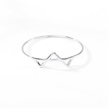 Load image into Gallery viewer, Stainless Steel Modern Triangles Ring Gold Silver
