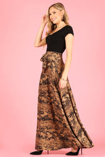 Load image into Gallery viewer, 1214. High waist, A-line maxi skirt, loose fit, waistband, waist tie
