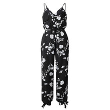 Load image into Gallery viewer, Hot Casual Women Sleeveless Loose Baggy Trousers Overalls Pants Solid Romper Jumpsuit Backless V-neck Women&#39;s Floral Clubwear
