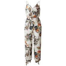 Load image into Gallery viewer, Hot Casual Women Sleeveless Loose Baggy Trousers Overalls Pants Solid Romper Jumpsuit Backless V-neck Women&#39;s Floral Clubwear
